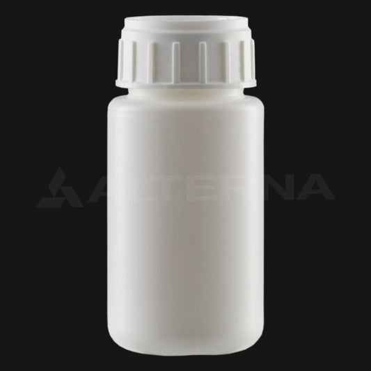 100 ml HDPE Plastik Şişe 38 mm Alüminyum Folyo Contalı Kapaklı