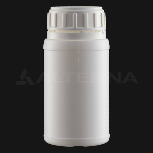 250 ml HDPE Plastik Şişe 50 mm PE Contalı Kilitli Kapaklı