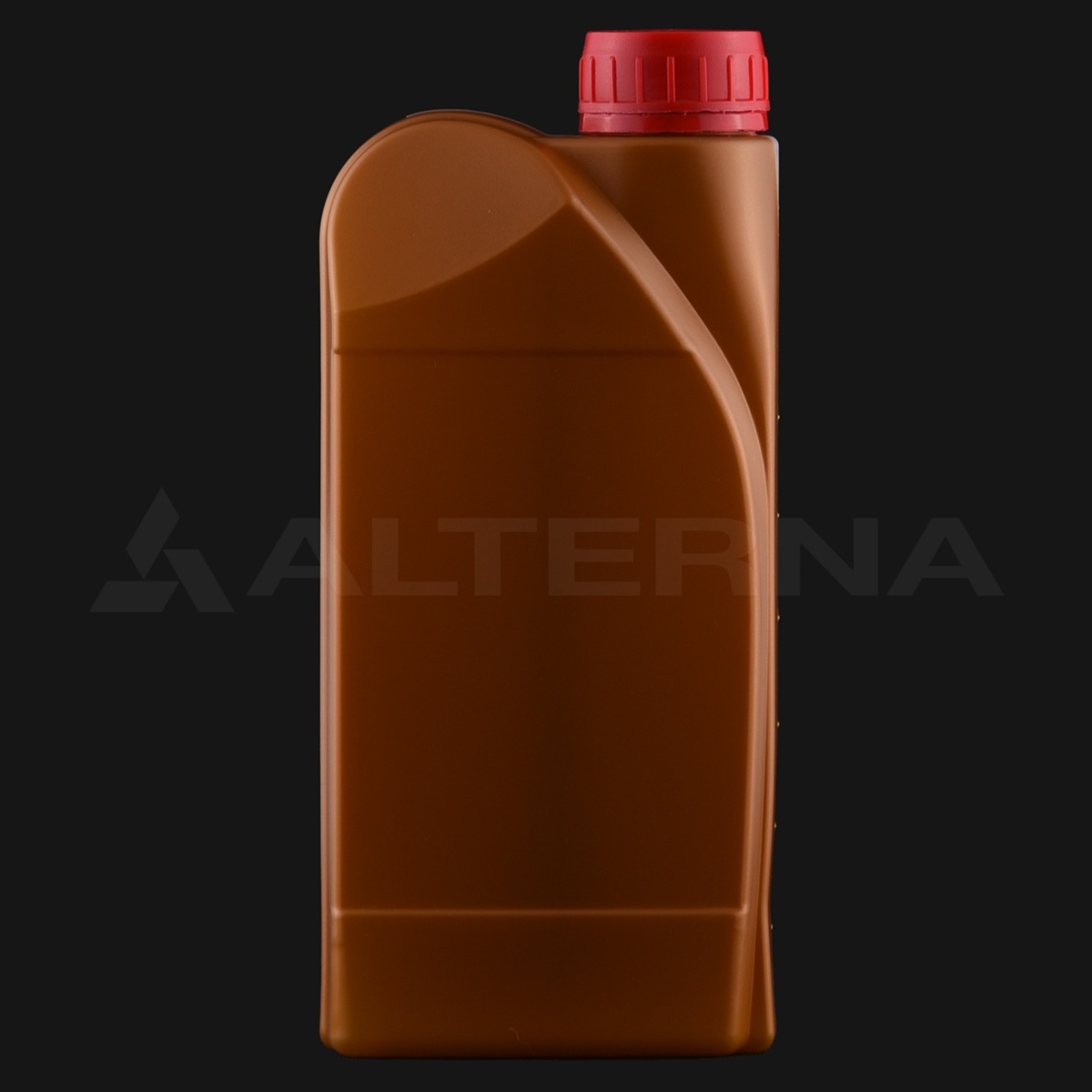 1 Liter HDPE-Kunststoffflasche für Schmiermittel mit 38 mm manipulationssicherem Verschluss, Vorderansicht