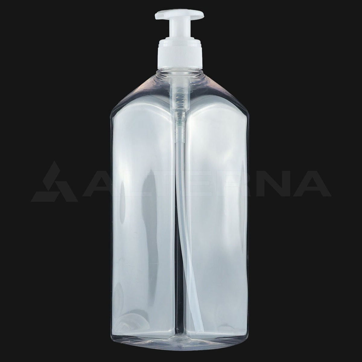 1 Liter PET Square Bottle with 28 mm Pump Dispenser thumbnail 2