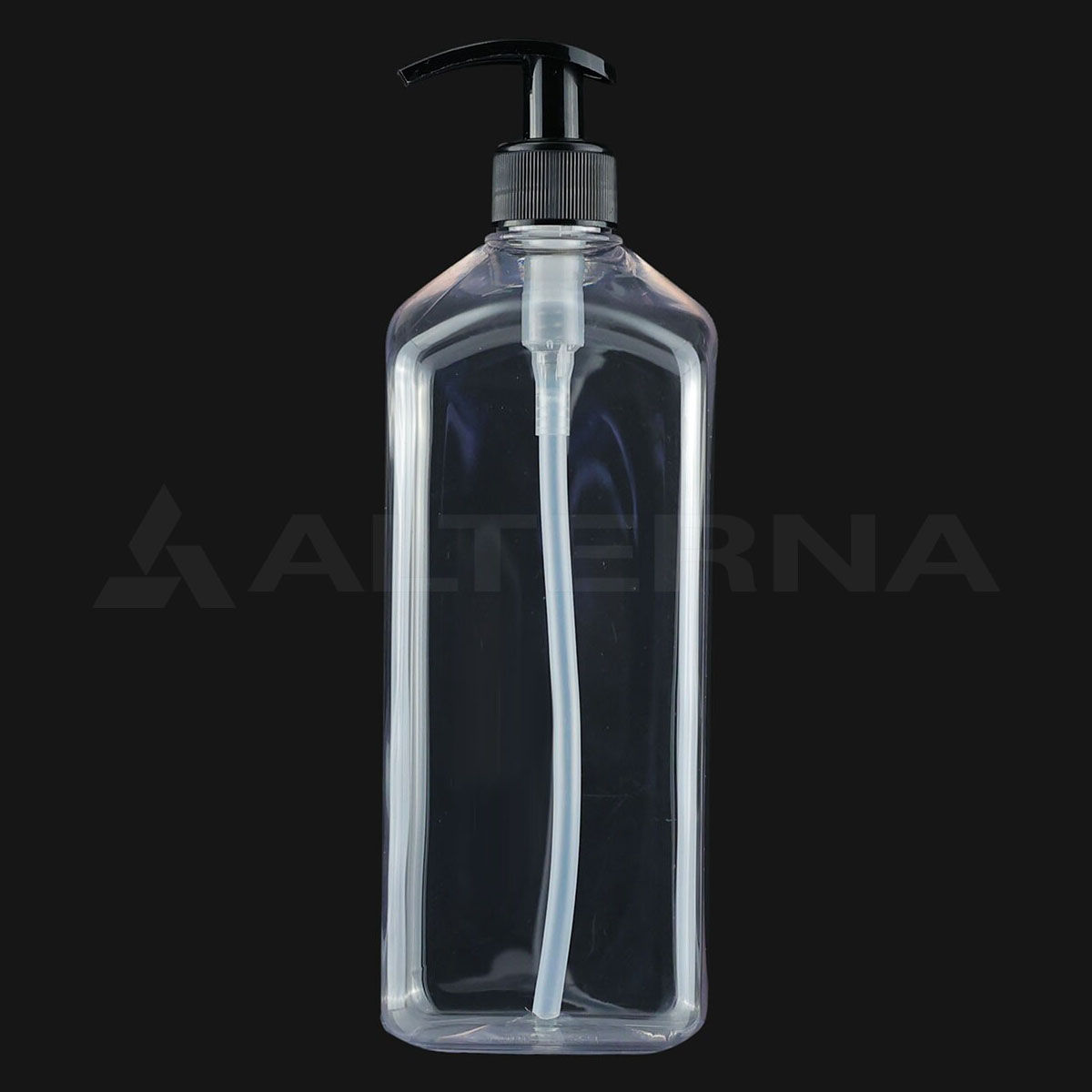 1 Liter PET Square Bottle with 28 mm Pump Dispenser thumbnail 3