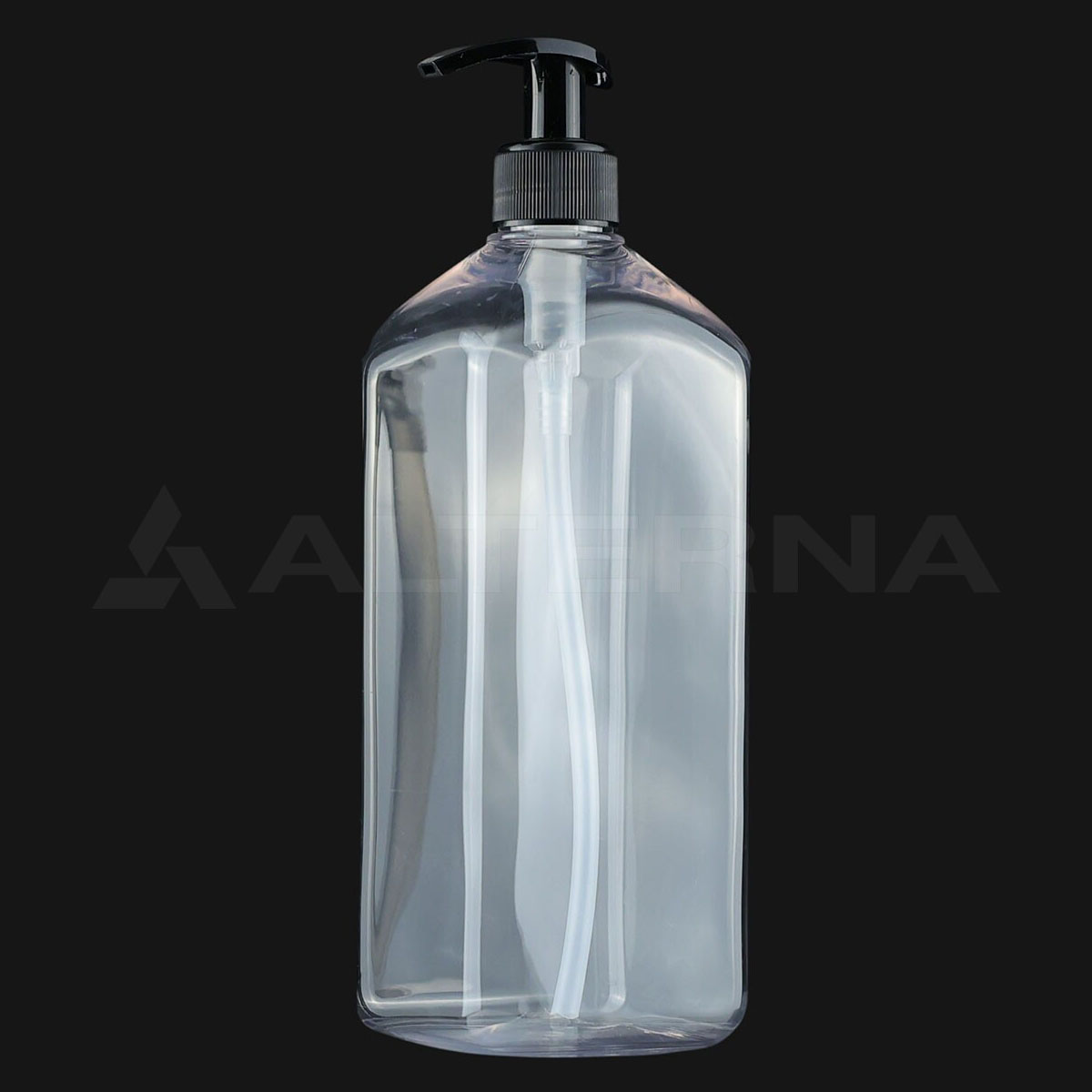 1 Liter PET Square Bottle with 28 mm Pump Dispenser thumbnail 4