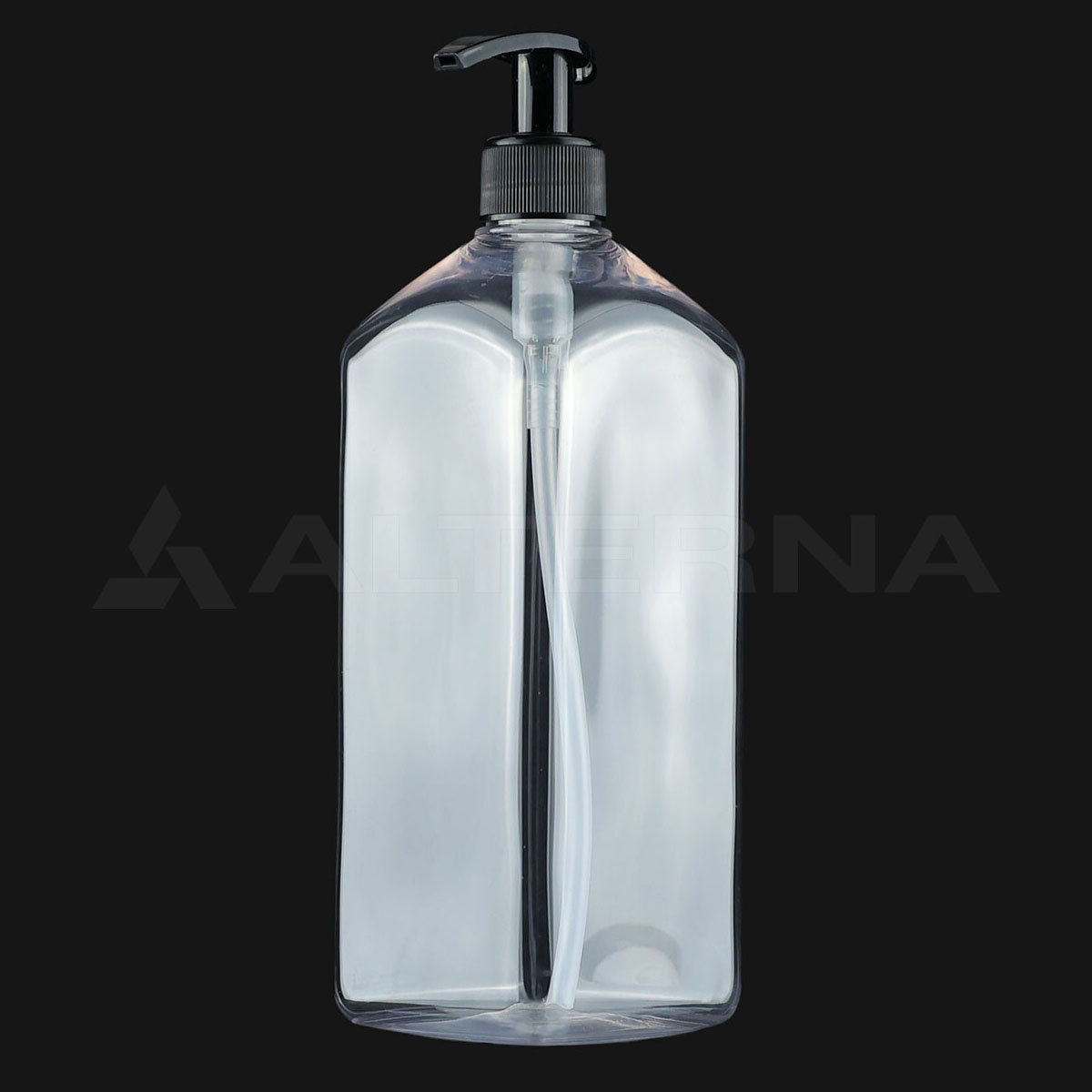 1 Liter PET Square Bottle with 28 mm Pump Dispenser thumbnail 5