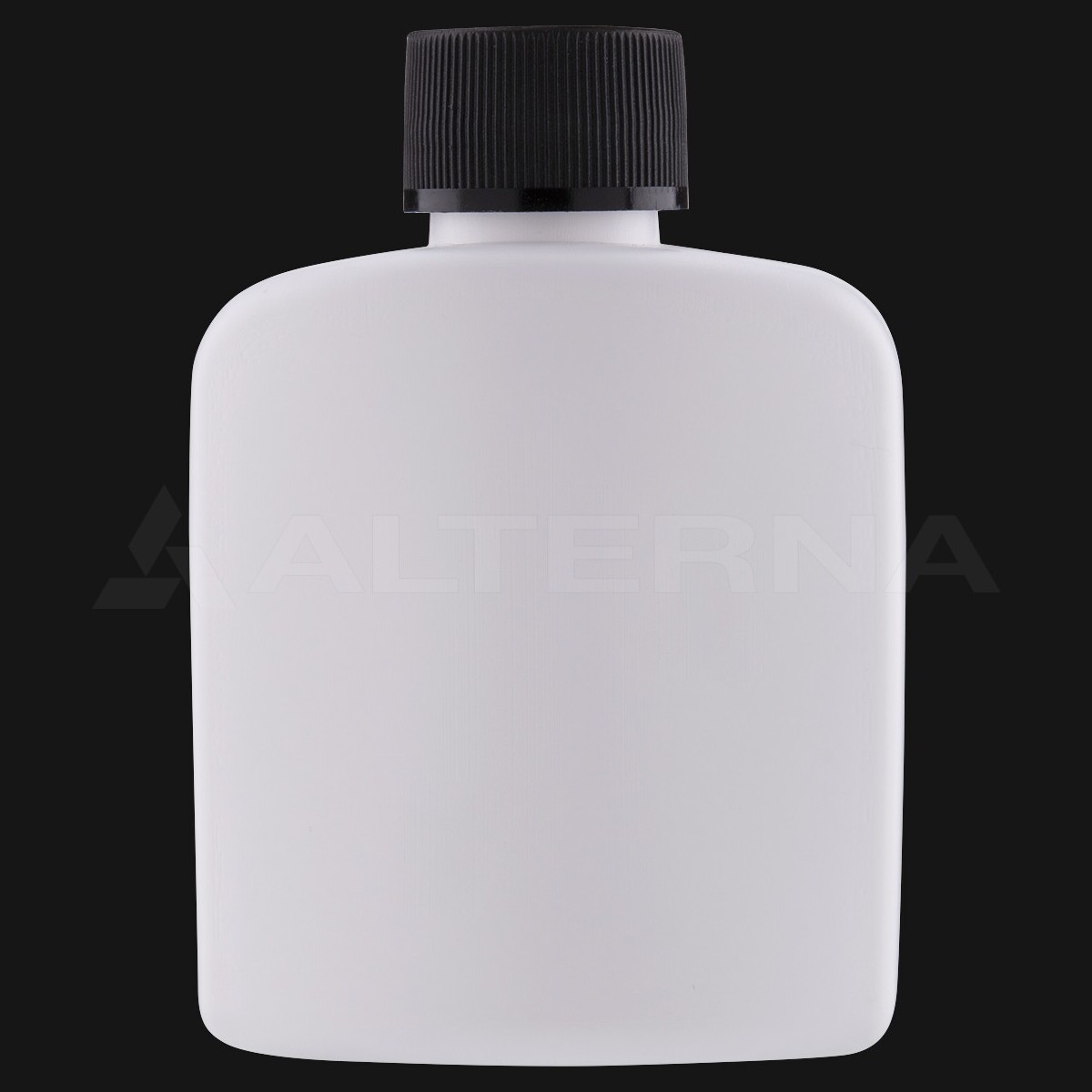 100 ml HDPE Flat Bottle with 24 mm PE Foam Lined Cap - B0103K1 | Alternaplast