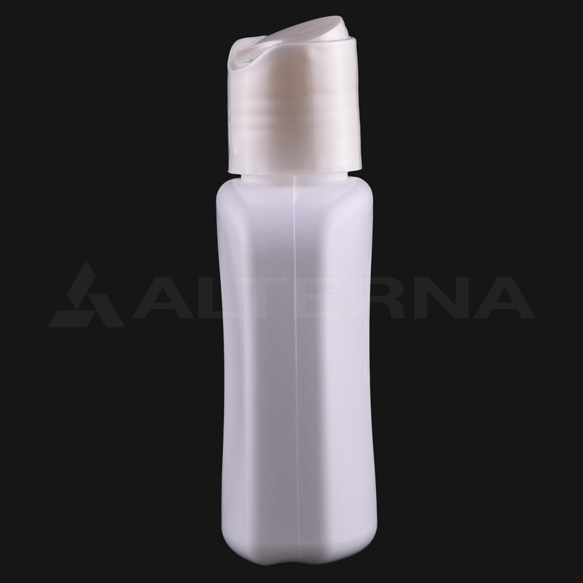 100 ml HDPE Flat Bottle with 24 mm Disc-top Cap - Thumbnail 3 of 3