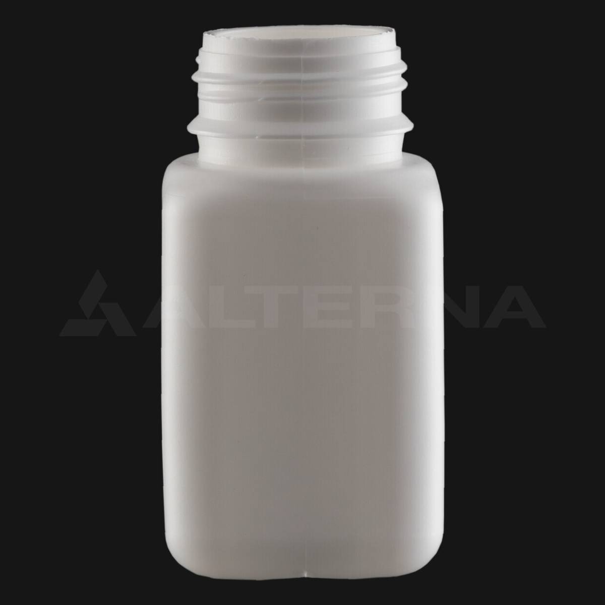 100 ml HDPE Square Bottle with 38 mm Tamper-evident Cap thumbnail 3