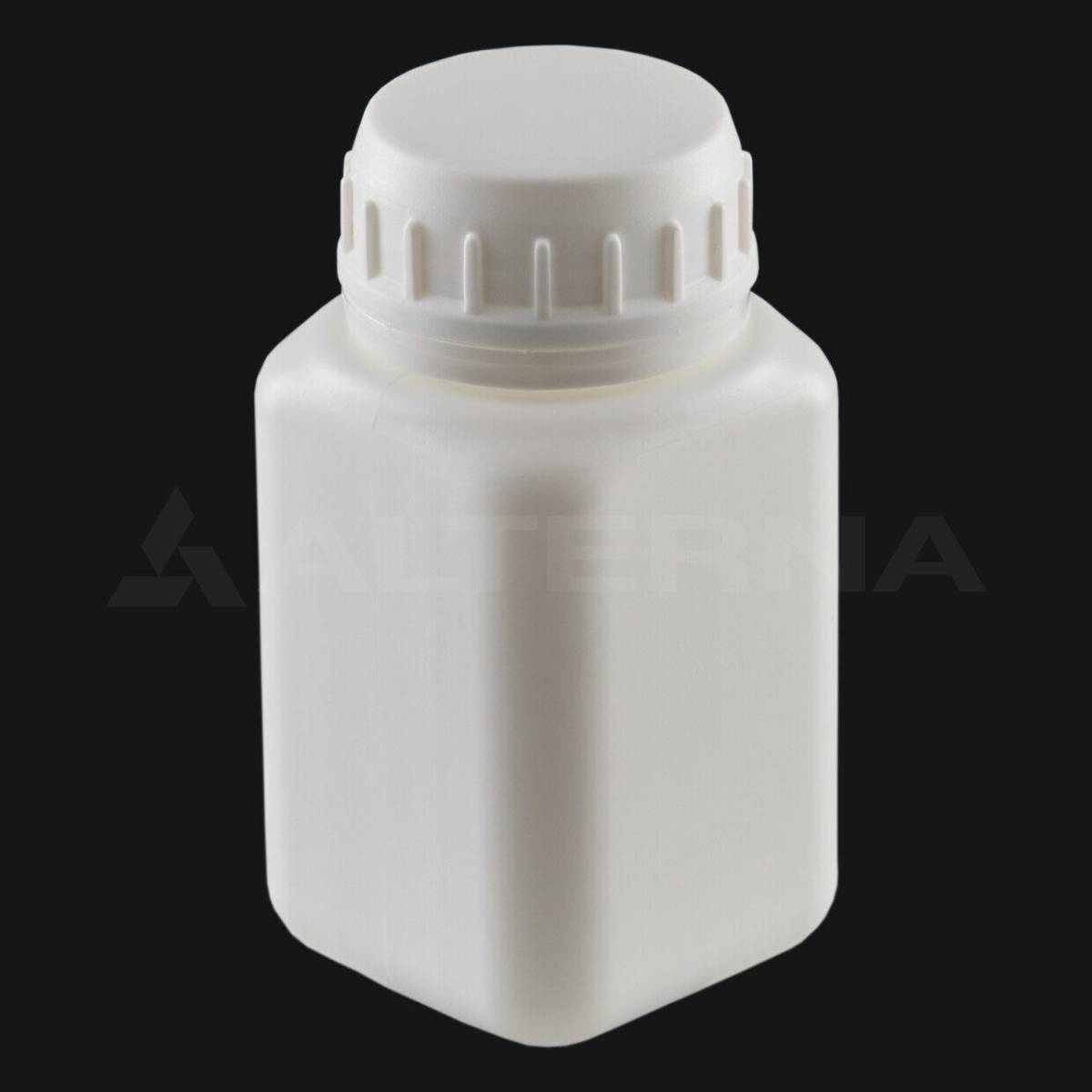 100 ml HDPE Square Bottle with 38 mm Vented Tamper-evident Cap thumbnail 2