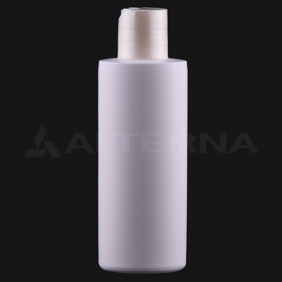 150 ml HDPE Zylinderflasche mit 24-mm Disc-Top Verschluss - Professional packaging solution by Alternaplast 150 ml HDPE-Kunststoffflasche mit 24 mm Scheibendeckel, weiße Kunststoffverpackung