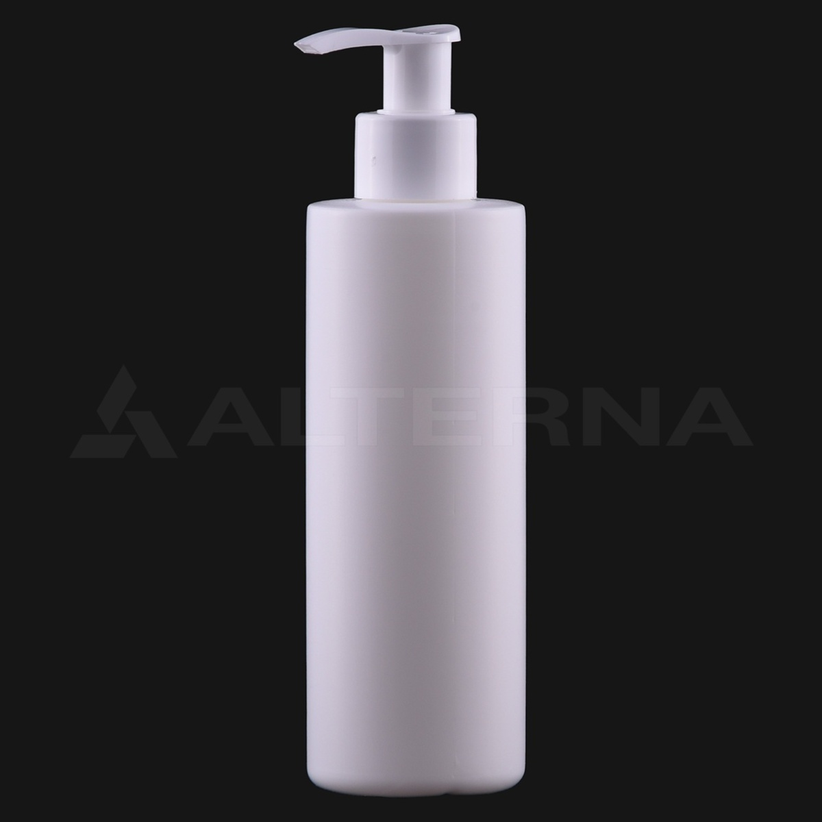200 ml HDPE-Zylinderflasche mit 24-mm-Pumpspender - Professional packaging solution by Alternaplast 200 ml HDPE-Kunststoffflasche mit 24 mm weißem Pumpspender für Seifen- und Lotionsverpackungen