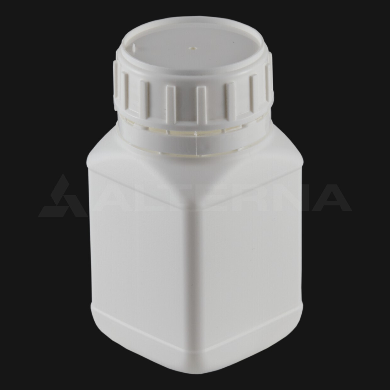 250 ml HDPE Square Bottle with 50 mm Capsule Vented Tamper-evident Cap - Thumbnail 2 of 3
