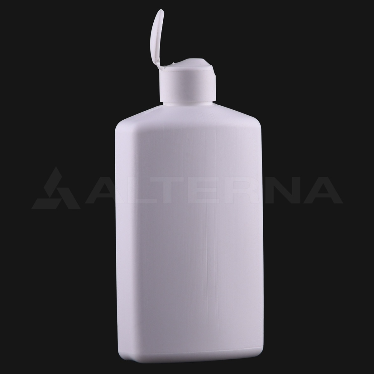 250 ml HDPE Rectangular Bottle with 24 mm Flip-top Cap - Thumbnail 4 of 5