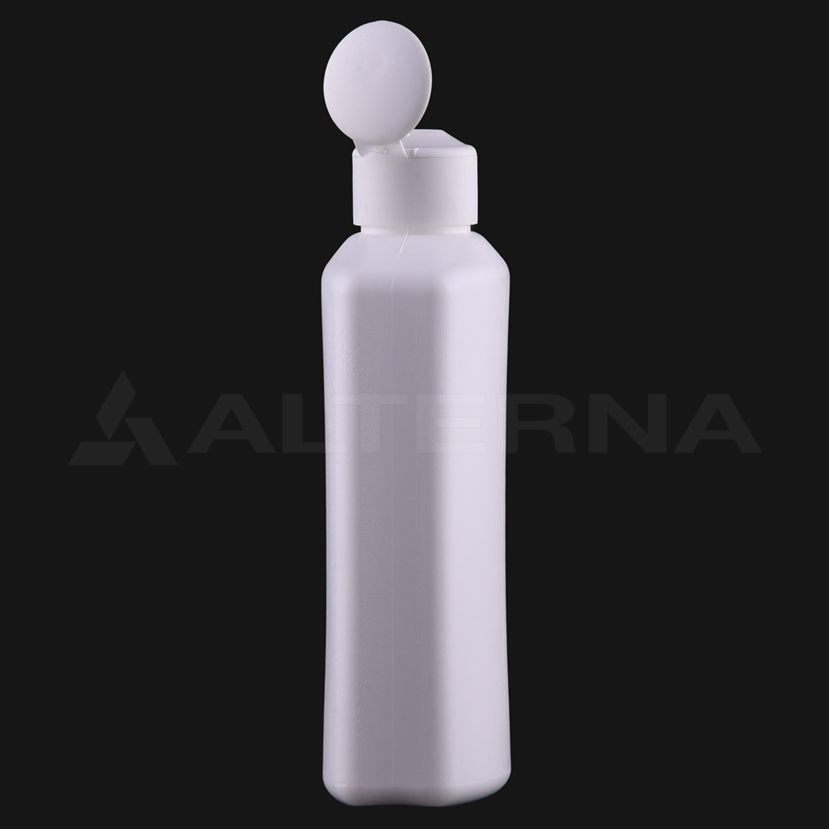 250 ml HDPE Rectangular Bottle with 24 mm Flip-top Cap - Thumbnail 3 of 5