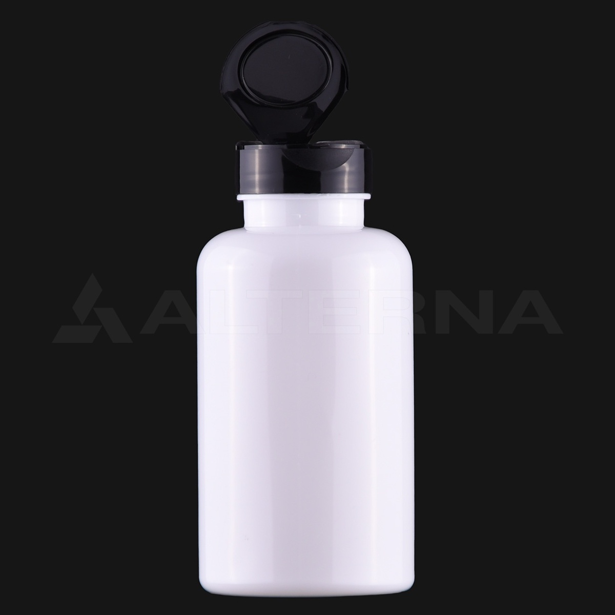 300 ml PET-Tablettenflasche mit 38 mm Klappverschluss für Nahrungsergänzungsmittel und Kapseln