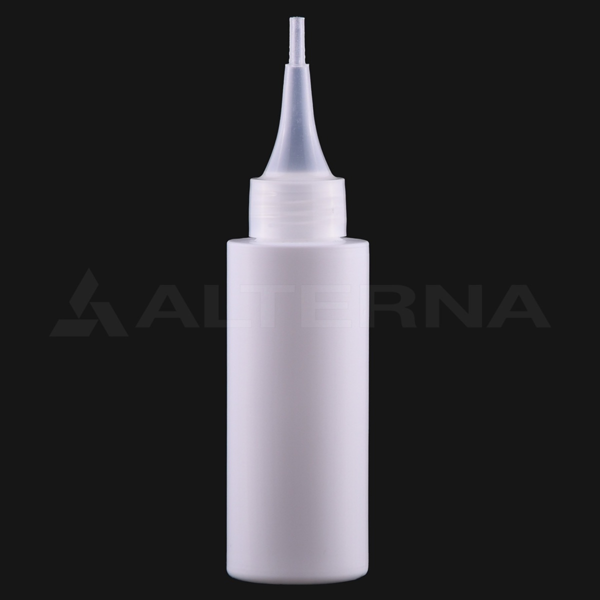 100 ml HDPE Cylinder Bottle with 24 mm Nozzle Cap thumbnail 2