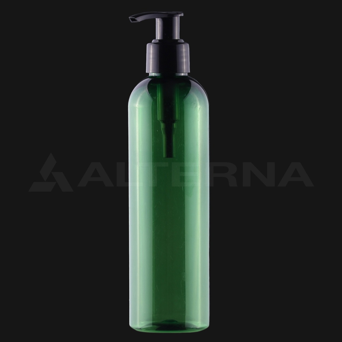 250 ml PET Boston Round Bottle with 24 mm Pump Dispenser thumbnail 3