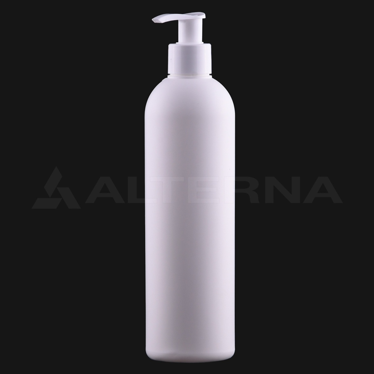 330 ml HDPE Boston Round Bottle with 24 mm Pump Dispenser thumbnail 2